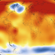 Globally averaged temperature anomalies in 2015. Image: NOAA